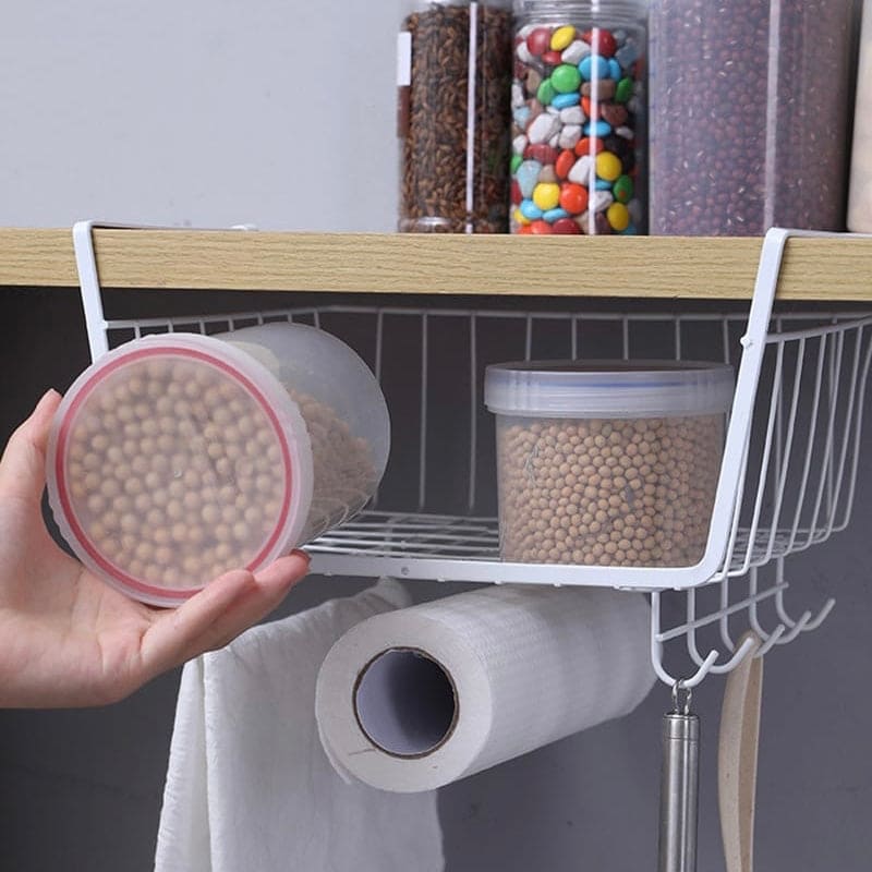 Under Cabinet Hanger Rack, Home Kitchen Hanging Mesh Basket, Wire Shelf Block Rack Organizer, Cabinet Partition Wardrobe Storage Rack, Multipurpose Space Saving Hanging Under Baskets Under Cabinet Hanger Rack, Home Kitchen Hanging Mesh Basket, Wire Shelf Block Rack Organizer, Cabinet Partition Wardrobe Storage Rack, Multipurpose Space Saving Hanging Under Baskets